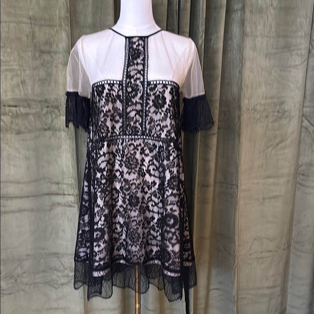 Kendall + Kylie mesh/lace mini dress, S